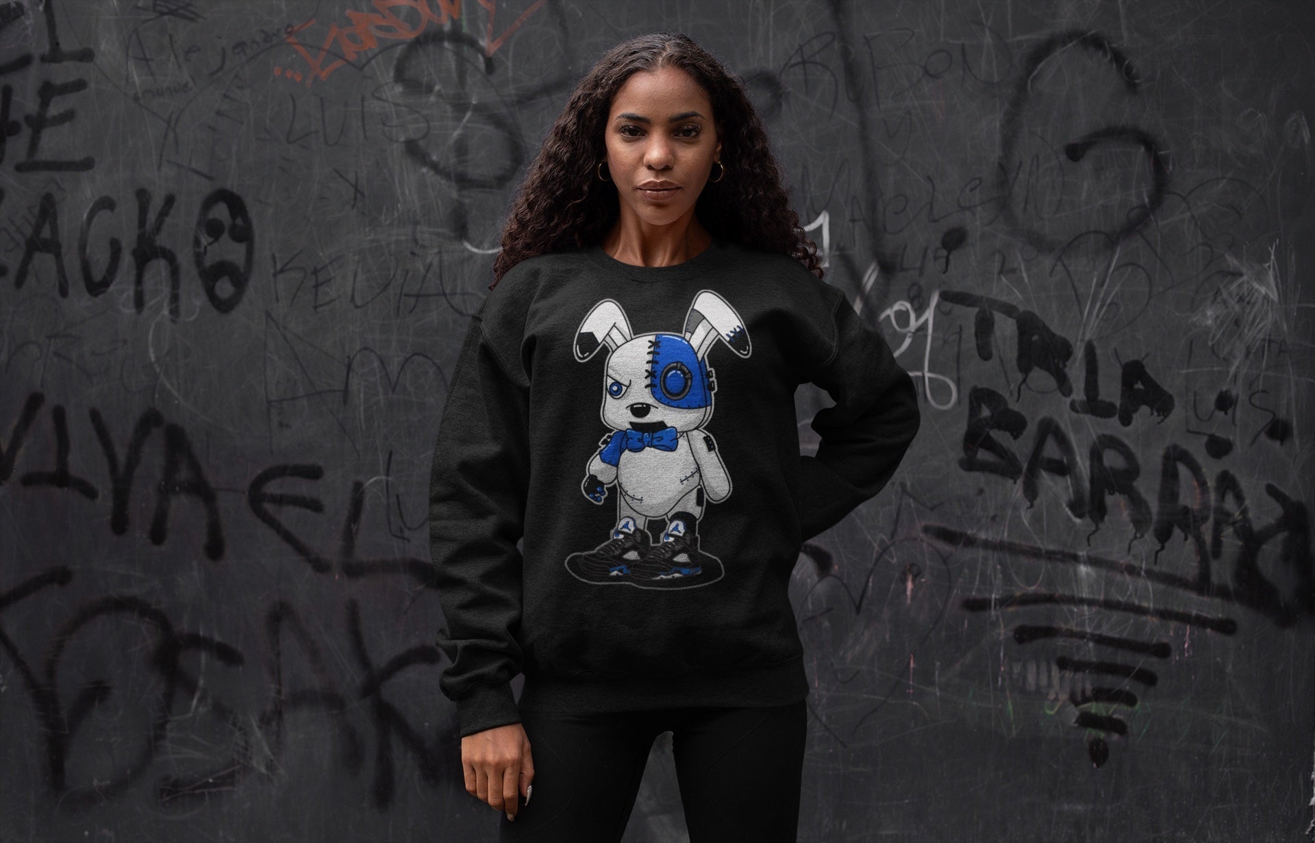 Jordan 5 Racer Blue Sneaker Match Tees Cyborg Bunny Sneaker Tees Jordan 5 Racer Blue Sneaker Release Tees Unisex Shirts