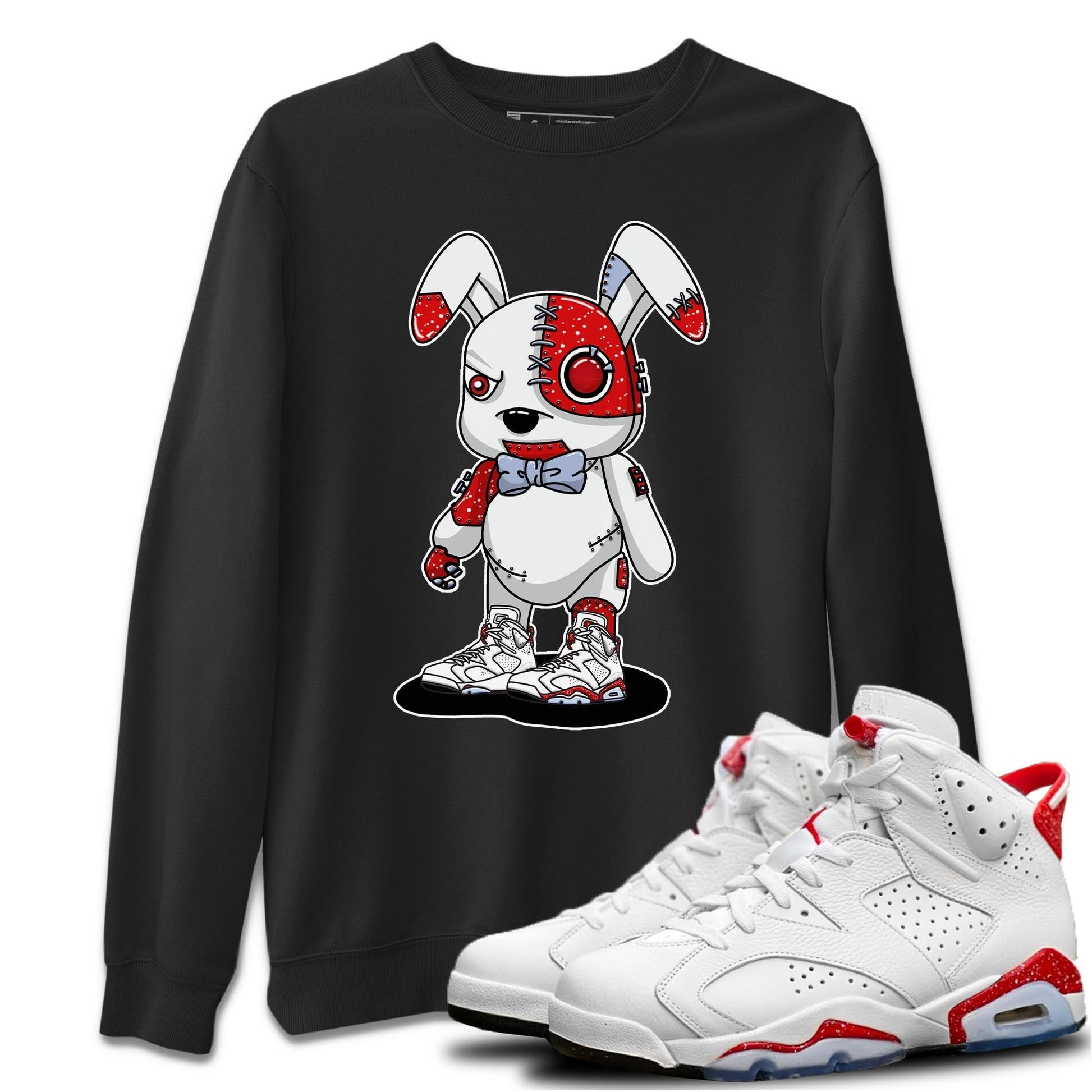 Jordan 6 Red Velvet Cookies Sneaker Match Tees Cyborg Bunny Sneaker Tees Jordan 6 Red Velvet Cookies Sneaker Release Tees Unisex Shirts