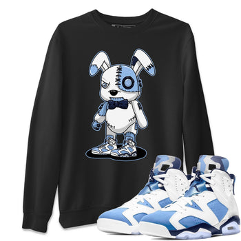 Jordan 6 UNC Sneaker Match Tees Cyborg Bunny Sneaker Tees Jordan 6 UNC Sneaker Release Tees Unisex Shirts