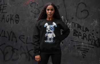 Jordan 6 UNC Sneaker Match Tees Cyborg Bunny Sneaker Tees Jordan 6 UNC Sneaker Release Tees Unisex Shirts