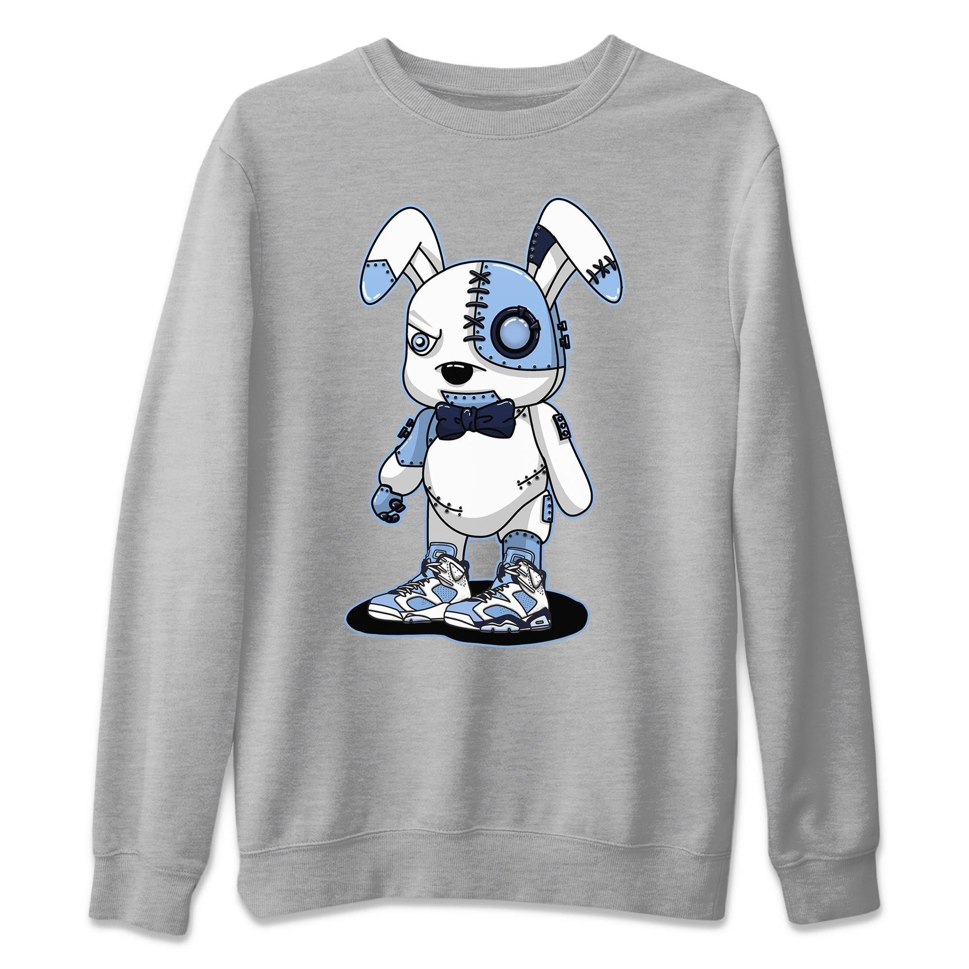 Jordan 6 UNC Sneaker Match Tees Cyborg Bunny Sneaker Tees Jordan 6 UNC Sneaker Release Tees Unisex Shirts