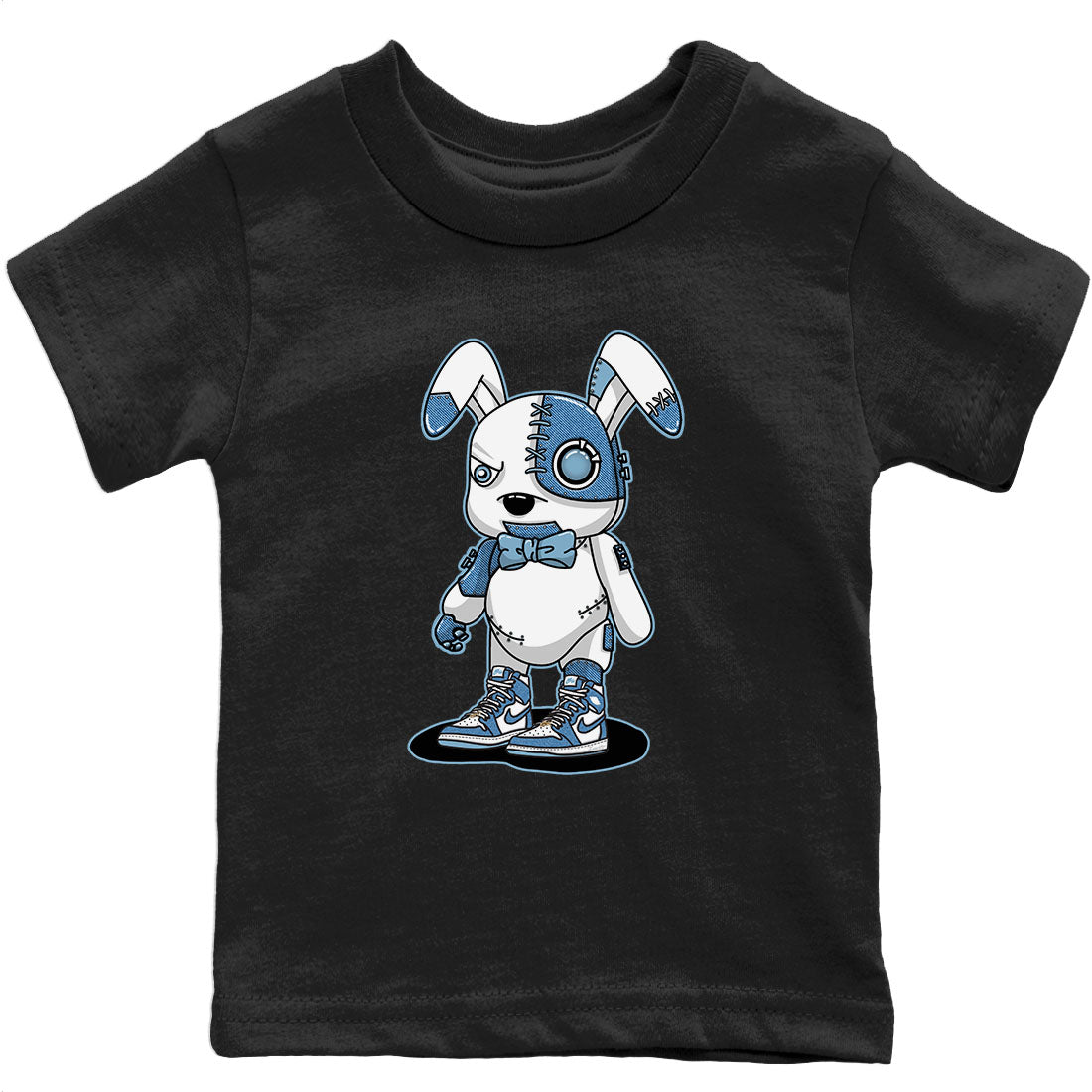 Jordan 1 Denim Sneaker Match Tees Cyborg Bunny Sneaker Tees Jordan 1 Denim Sneaker Release Tees Kids Shirts