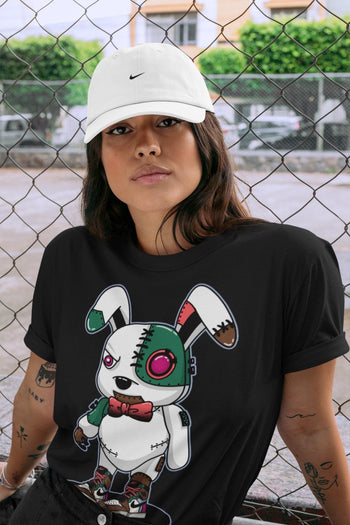 Jordan 1 Hand Crafted Sneaker Match Tees Cyborg Bunny Sneaker Tees Jordan 1 Hand Crafted Sneaker Release Tees Unisex Shirts