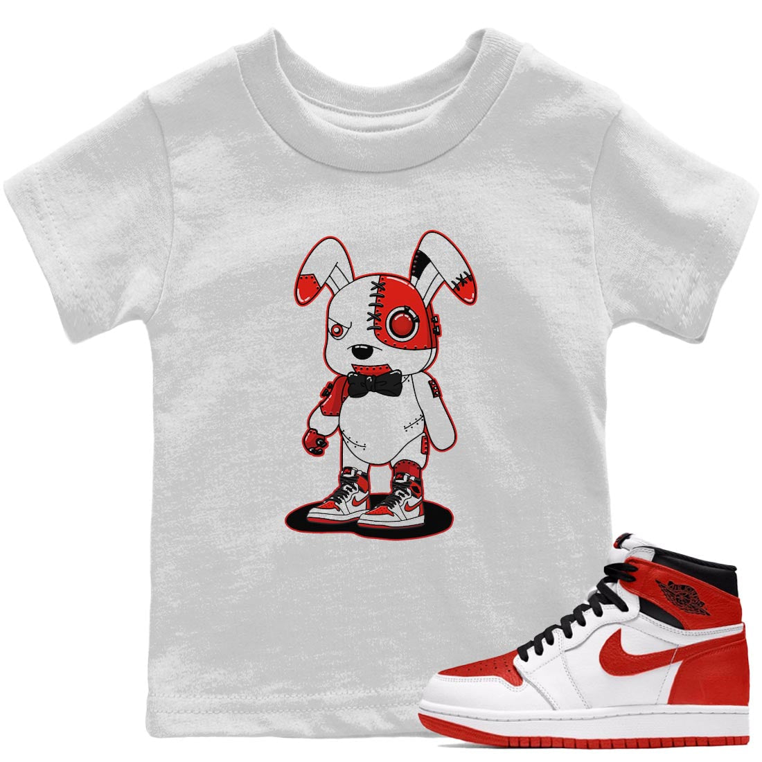 Jordan 1 Heritage Sneaker Match Tees Cyborg Bunny Sneaker Tees Jordan 1 Heritage Sneaker Release Tees Kids Shirts
