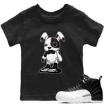 Jordan 12 Playoffs Sneaker Match Tees Cyborg Bunny Sneaker Tees Jordan 12 Playoffs Sneaker Release Tees Kids Shirts