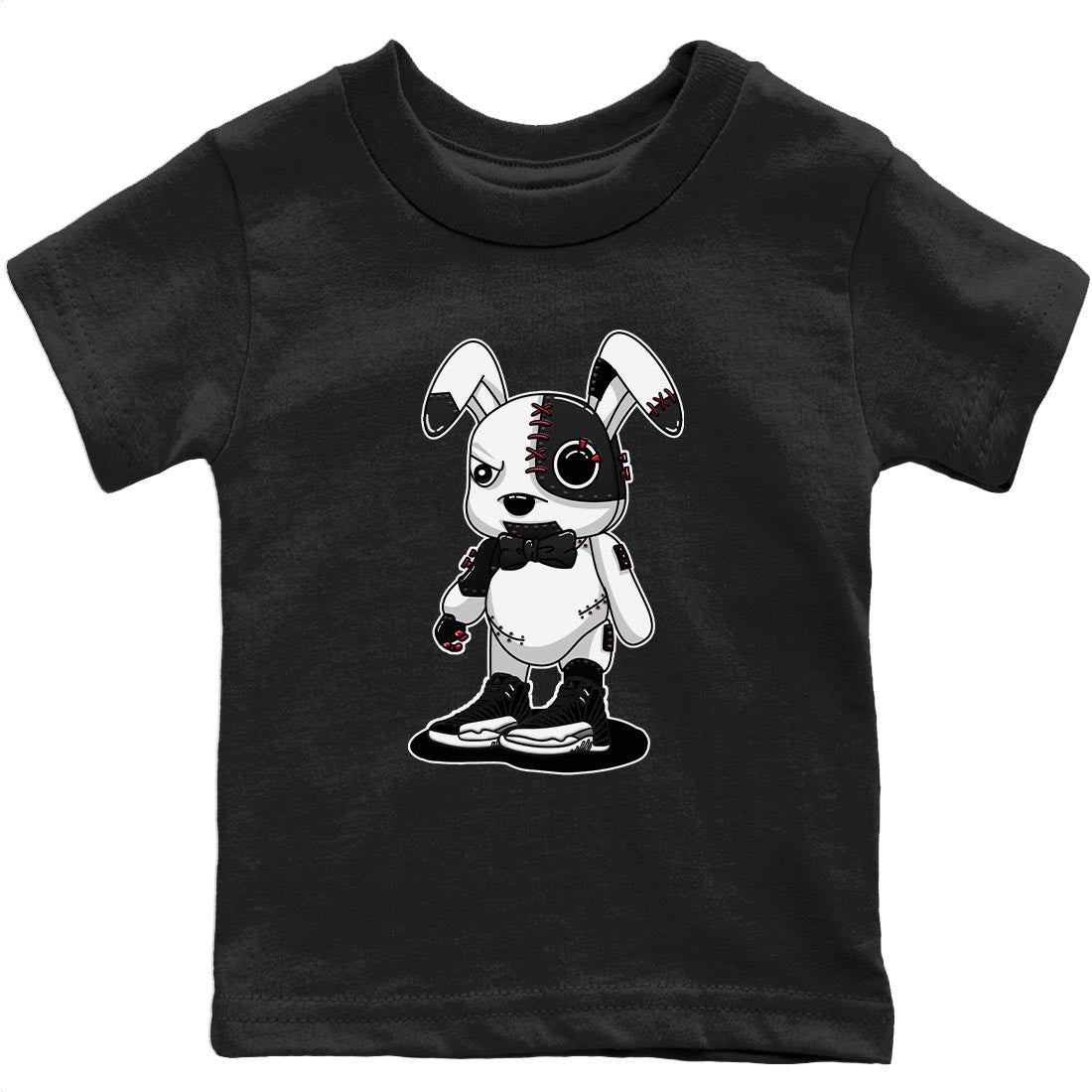 Jordan 12 Playoffs Sneaker Match Tees Cyborg Bunny Sneaker Tees Jordan 12 Playoffs Sneaker Release Tees Kids Shirts
