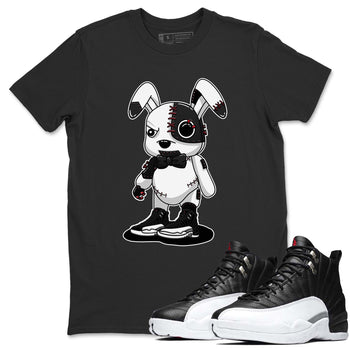 Jordan 12 Playoffs Sneaker Match Tees Cyborg Bunny Sneaker Tees Jordan 12 Playoffs Sneaker Release Tees Unisex Shirts