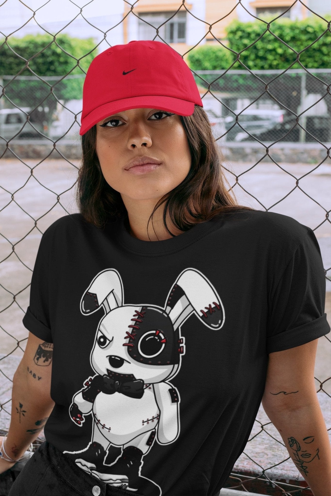 Jordan 12 Playoffs Sneaker Match Tees Cyborg Bunny Sneaker Tees Jordan 12 Playoffs Sneaker Release Tees Unisex Shirts