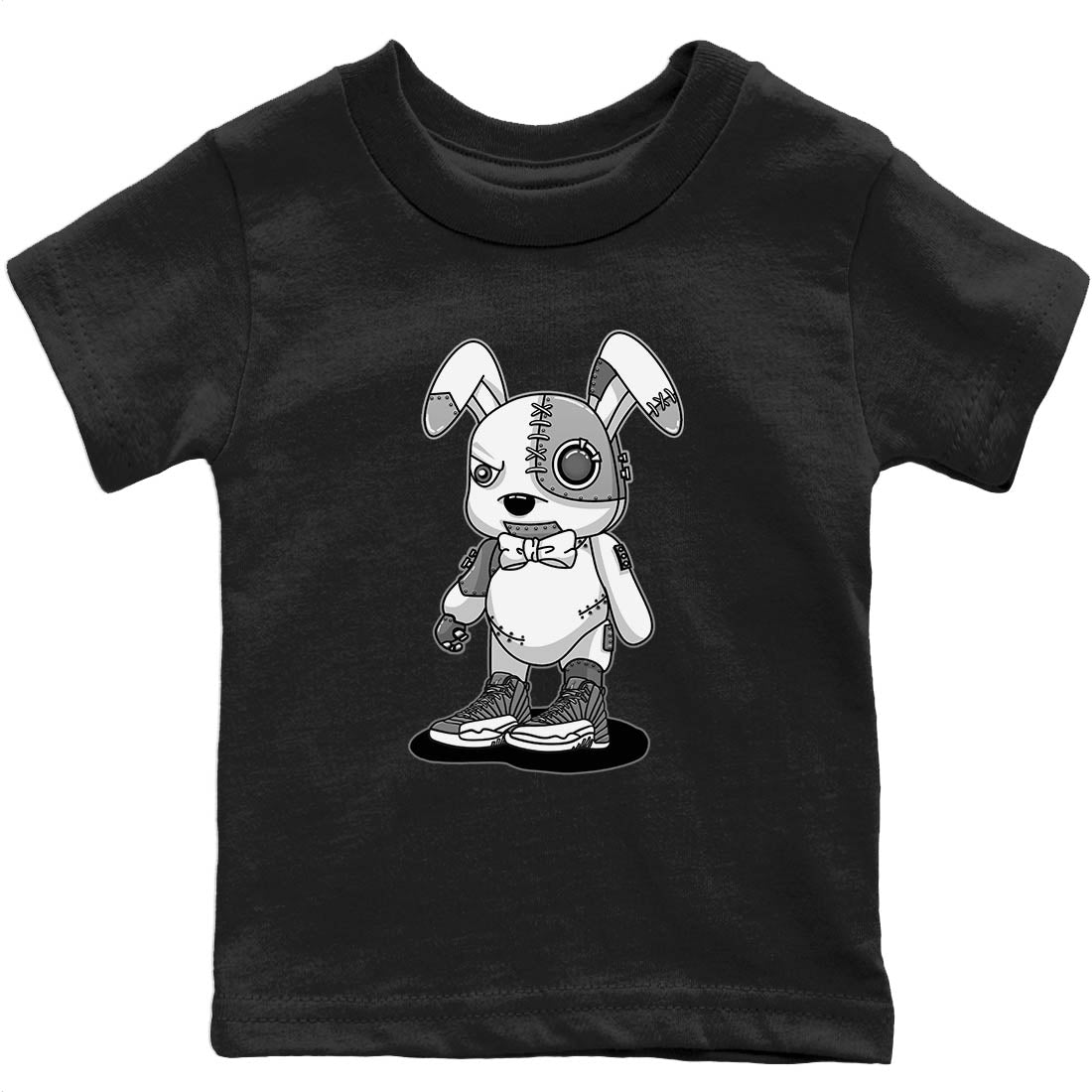 Jordan 12 Stealth Sneaker Match Tees Cyborg Bunny Sneaker Tees Jordan 12 Stealth Sneaker Release Tees Kids Shirts