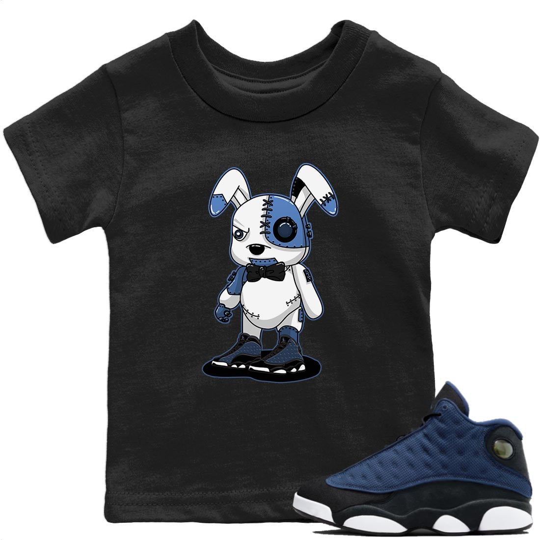 Jordan 13 Brave Blue Sneaker Match Tees Cyborg Bunny Sneaker Tees Jordan 13 Brave Blue Sneaker Release Tees Kids Shirts
