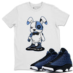 Jordan 13 Brave Blue Sneaker Match Tees Cyborg Bunny Sneaker Tees Jordan 13 Brave Blue Sneaker Release Tees Unisex Shirts