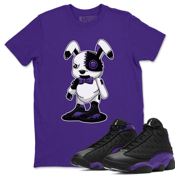 Jordan 13 Court Purple Sneaker Match Tees Cyborg Bunny Sneaker Tees Jordan 13 Court Purple Sneaker Release Tees Unisex Shirts