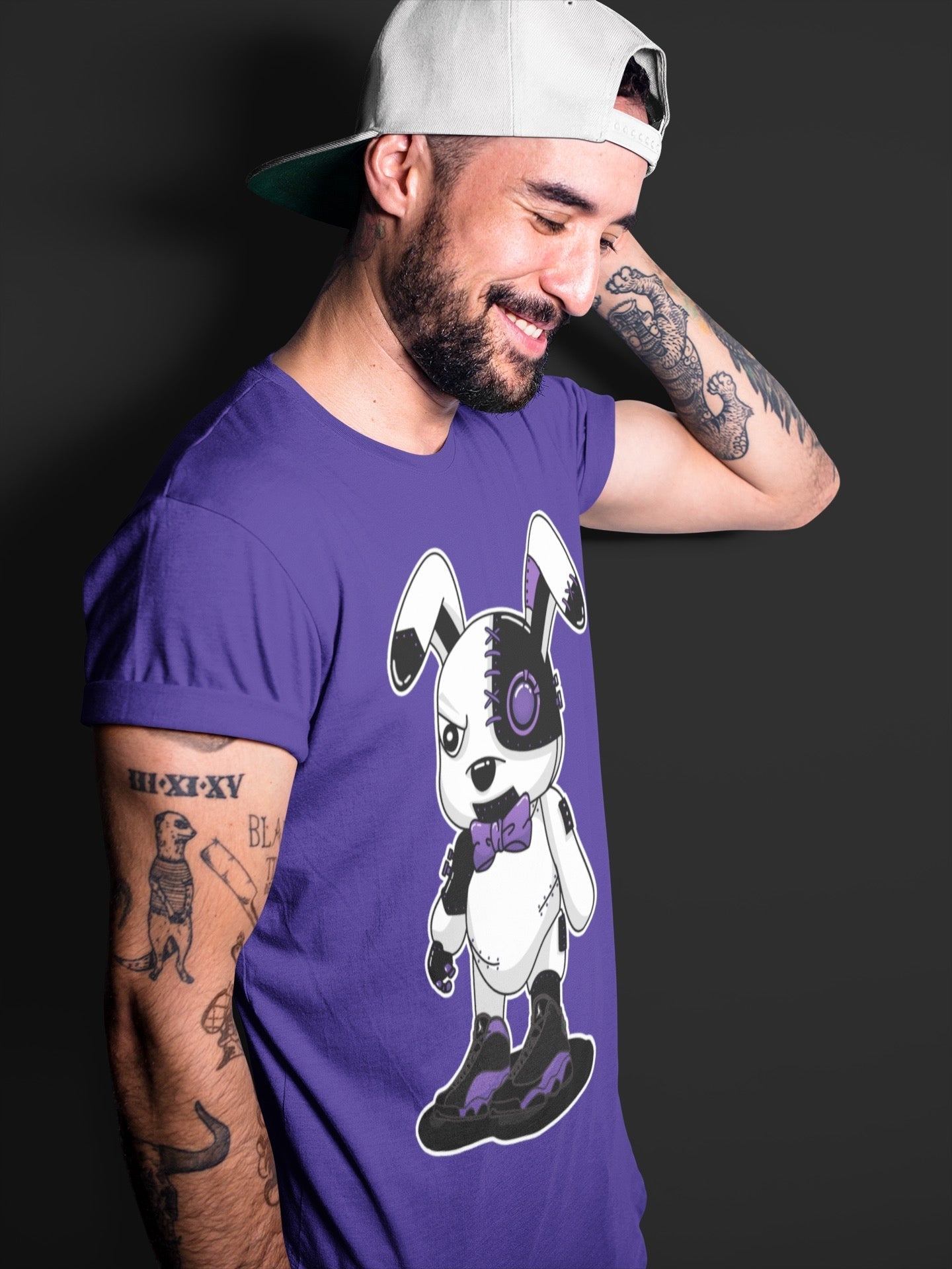 Jordan 13 Court Purple Sneaker Match Tees Cyborg Bunny Sneaker Tees Jordan 13 Court Purple Sneaker Release Tees Unisex Shirts