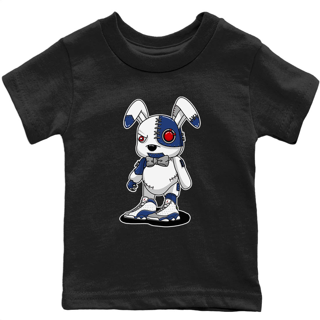 Jordan 13 French Blue Sneaker Match Tees Cyborg Bunny Sneaker Tees Jordan 13 French Blue Sneaker Release Tees Kids Shirts