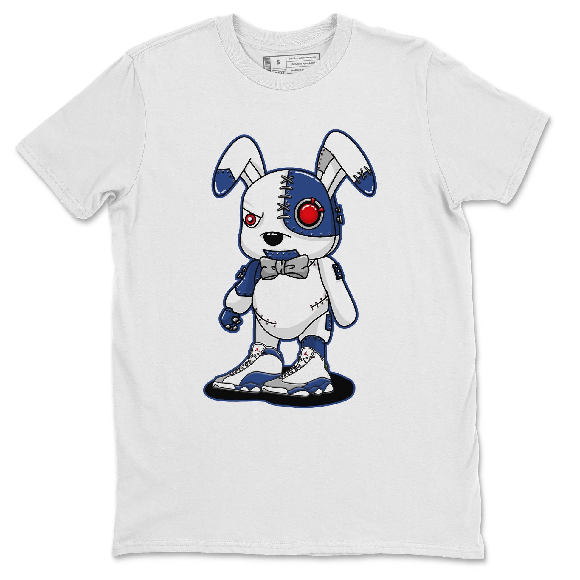 Jordan 13 French Blue Sneaker Match Tees Cyborg Bunny Sneaker Tees Jordan 13 French Blue Sneaker Release Tees Unisex Shirts