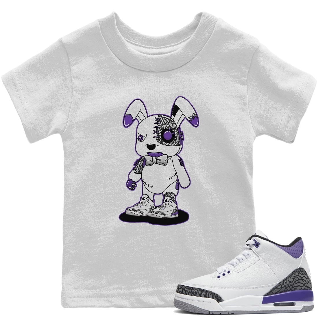 Jordan 3 Dark Iris Sneaker Match Tees Cyborg Bunny Sneaker Tees Jordan 3 Dark Iris Sneaker Release Tees Kids Shirts