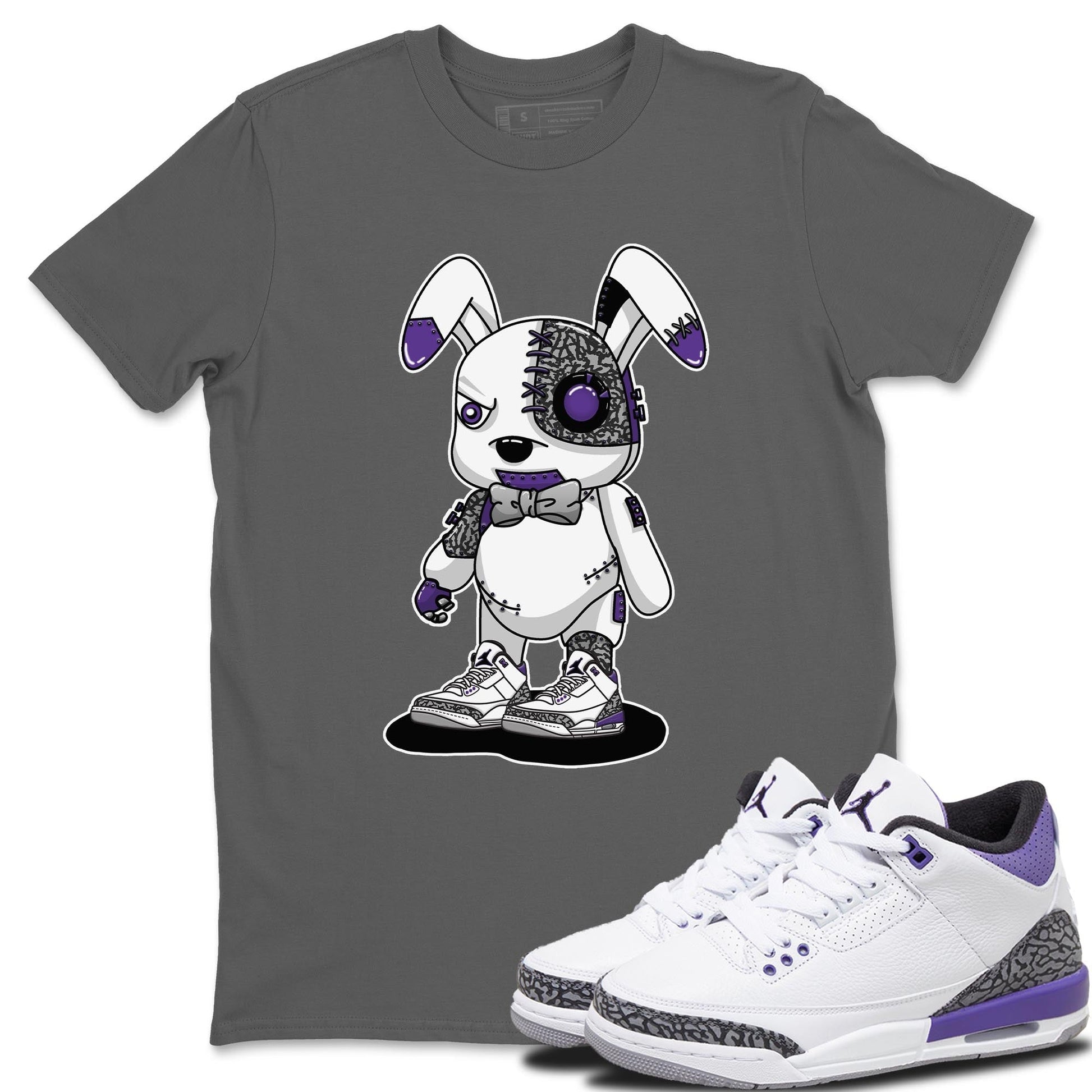 Jordan 3 Dark Iris Sneaker Match Tees Cyborg Bunny Sneaker Tees Jordan 3 Dark Iris Sneaker Release Tees Unisex Shirts