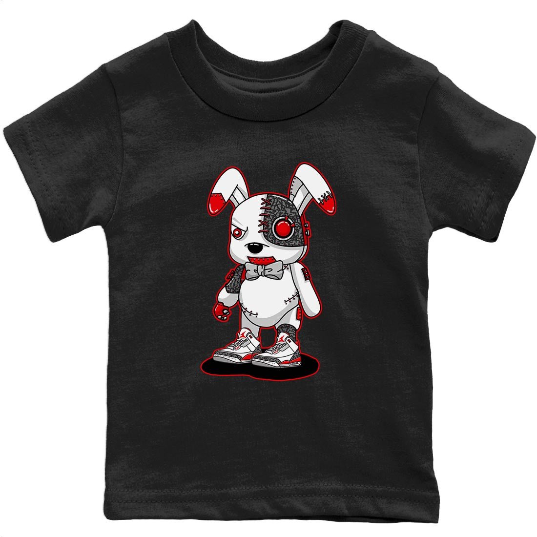 Jordan 3 Fire Red Sneaker Match Tees Cyborg Bunny Sneaker Tees Jordan 3 Fire Red Sneaker Release Tees Kids Shirts