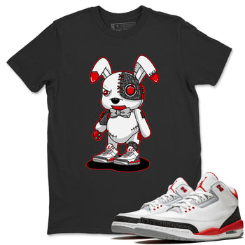 Jordan 3 Fire Red Sneaker Match Tees Cyborg Bunny Sneaker Tees Jordan 3 Fire Red Sneaker Release Tees Unisex Shirts