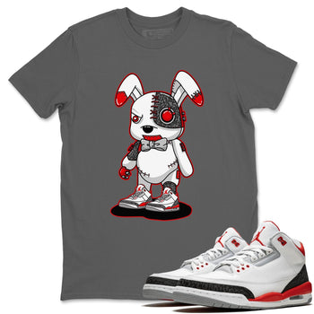 Jordan 3 Fire Red Sneaker Match Tees Cyborg Bunny Sneaker Tees Jordan 3 Fire Red Sneaker Release Tees Unisex Shirts