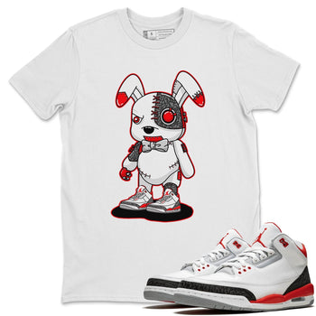 Jordan 3 Fire Red Sneaker Match Tees Cyborg Bunny Sneaker Tees Jordan 3 Fire Red Sneaker Release Tees Unisex Shirts