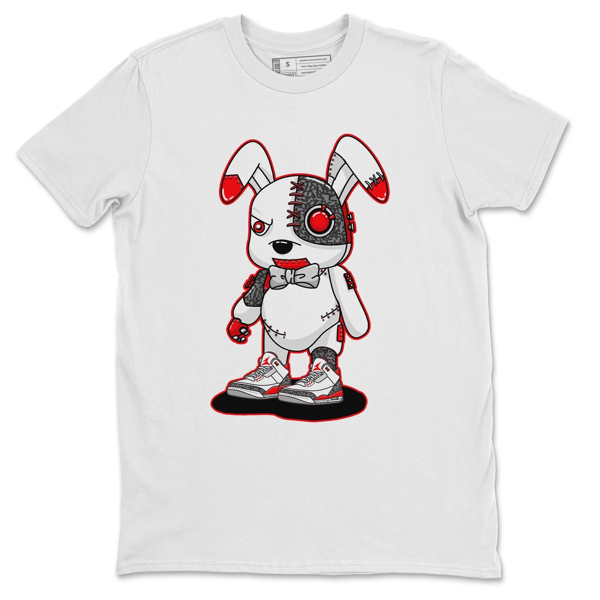 Jordan 3 Fire Red Sneaker Match Tees Cyborg Bunny Sneaker Tees Jordan 3 Fire Red Sneaker Release Tees Unisex Shirts