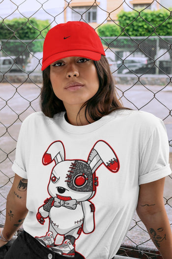 Jordan 3 Fire Red Sneaker Match Tees Cyborg Bunny Sneaker Tees Jordan 3 Fire Red Sneaker Release Tees Unisex Shirts