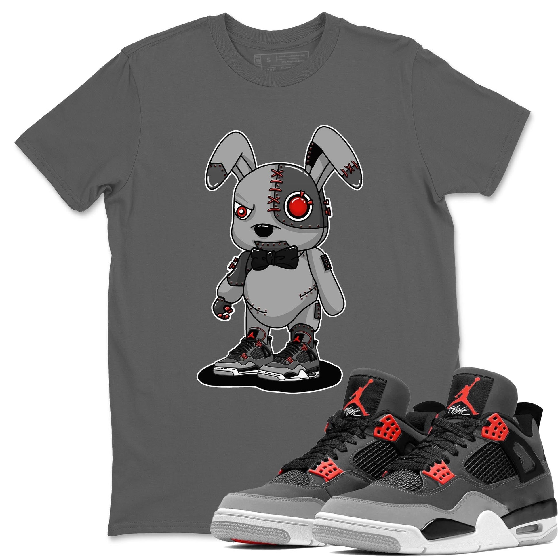 Jordan 4 Infrared Sneaker Match Tees Cyborg Bunny Sneaker Tees Jordan 4 Infrared Sneaker Release Tees Unisex Shirts