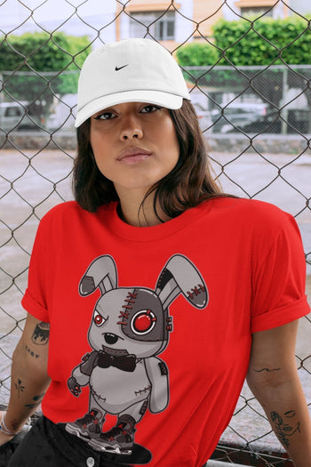 Jordan 4 Infrared Sneaker Match Tees Cyborg Bunny Sneaker Tees Jordan 4 Infrared Sneaker Release Tees Unisex Shirts