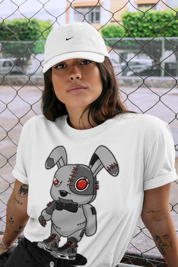 Jordan 4 Infrared Sneaker Match Tees Cyborg Bunny Sneaker Tees Jordan 4 Infrared Sneaker Release Tees Unisex Shirts