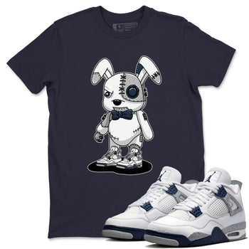 Jordan 4 Midnight Navy Sneaker Match Tees Cyborg Bunny Sneaker Tees Jordan 4 Midnight Navy Sneaker Release Tees Unisex Shirts