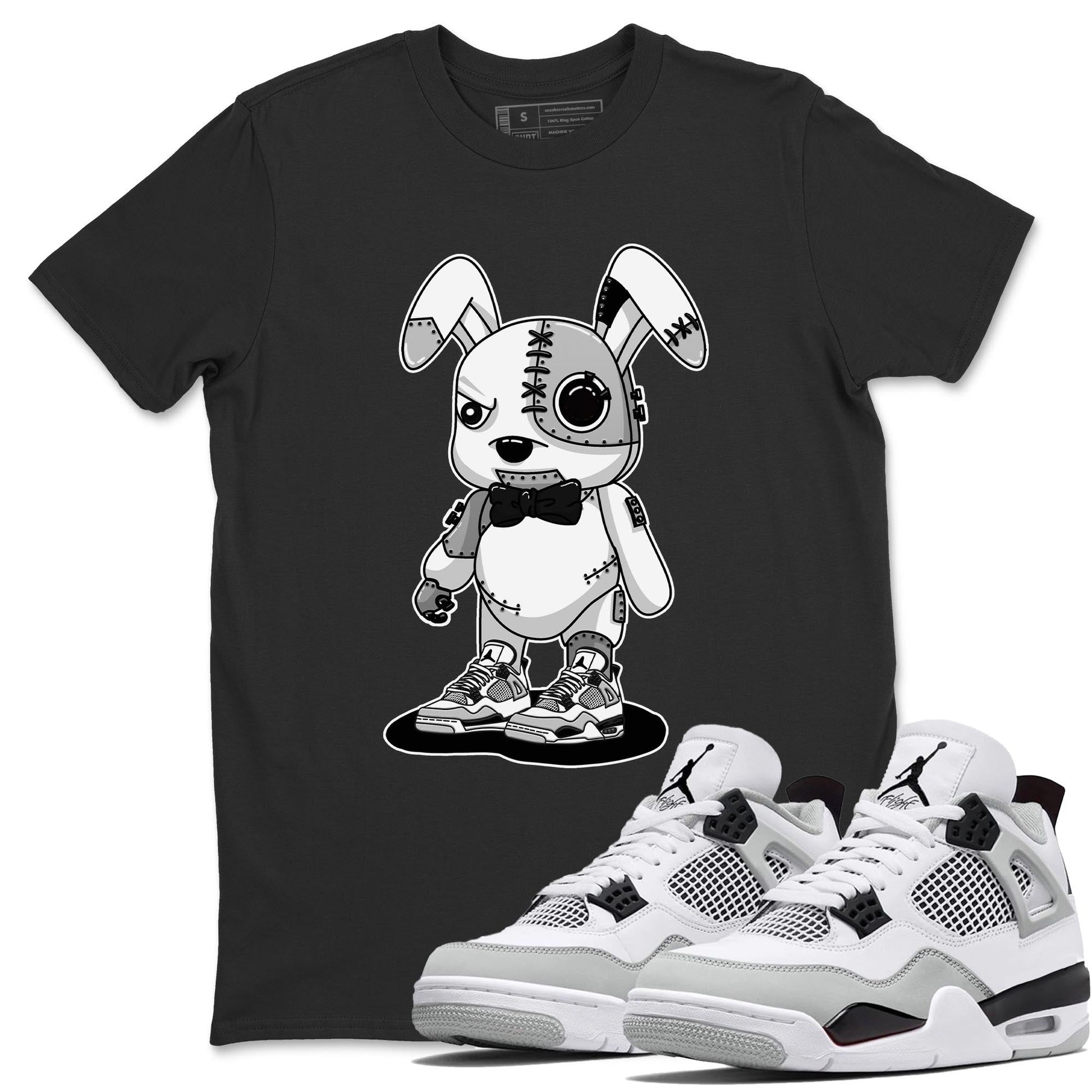 Jordan 4 Military Black Sneaker Match Tees Cyborg Bunny Sneaker Tees Jordan 4 Military Black Sneaker Release Tees Unisex Shirts