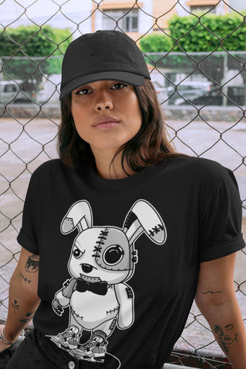 Jordan 4 Military Black Sneaker Match Tees Cyborg Bunny Sneaker Tees Jordan 4 Military Black Sneaker Release Tees Unisex Shirts