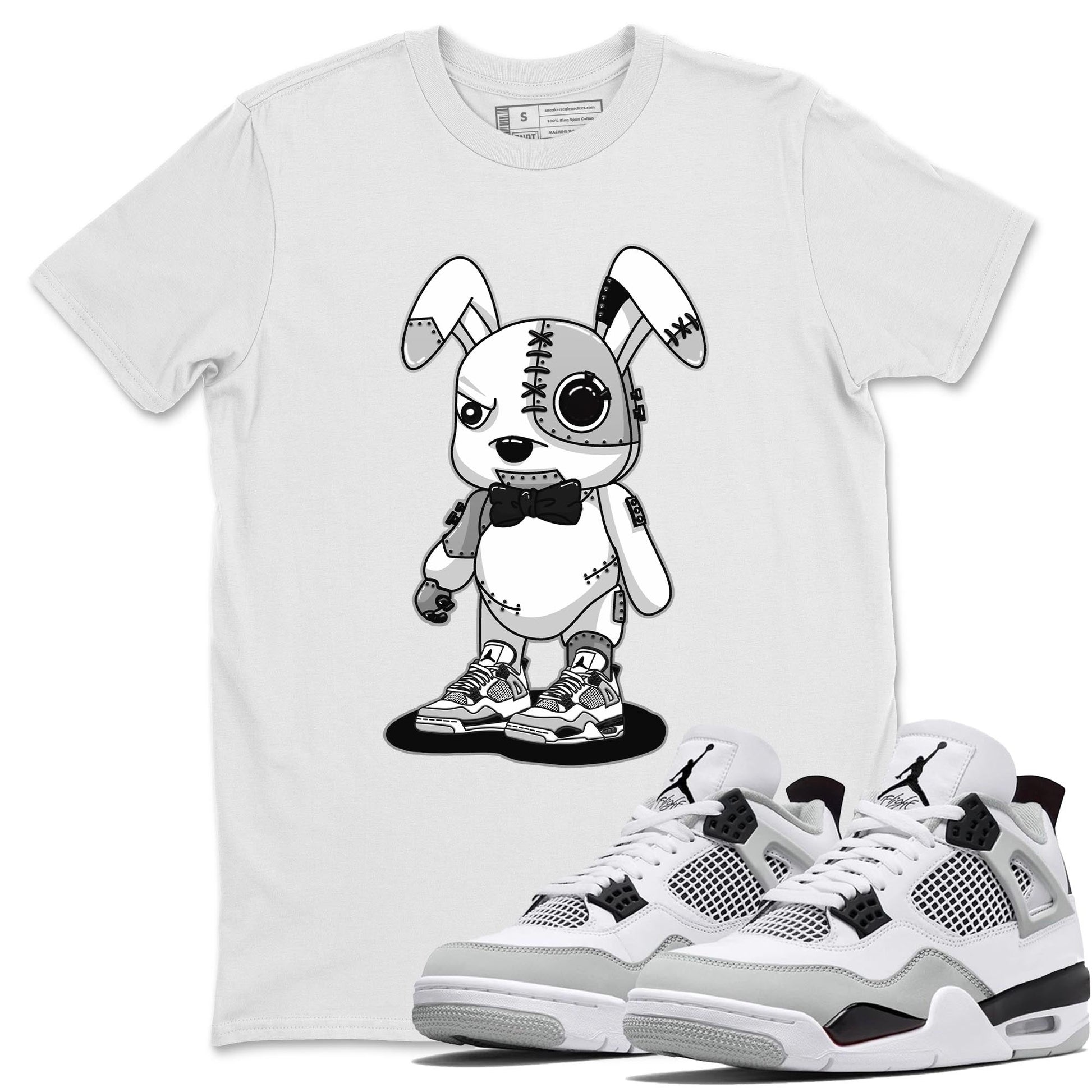 Jordan 4 Military Black Sneaker Match Tees Cyborg Bunny Sneaker Tees Jordan 4 Military Black Sneaker Release Tees Unisex Shirts