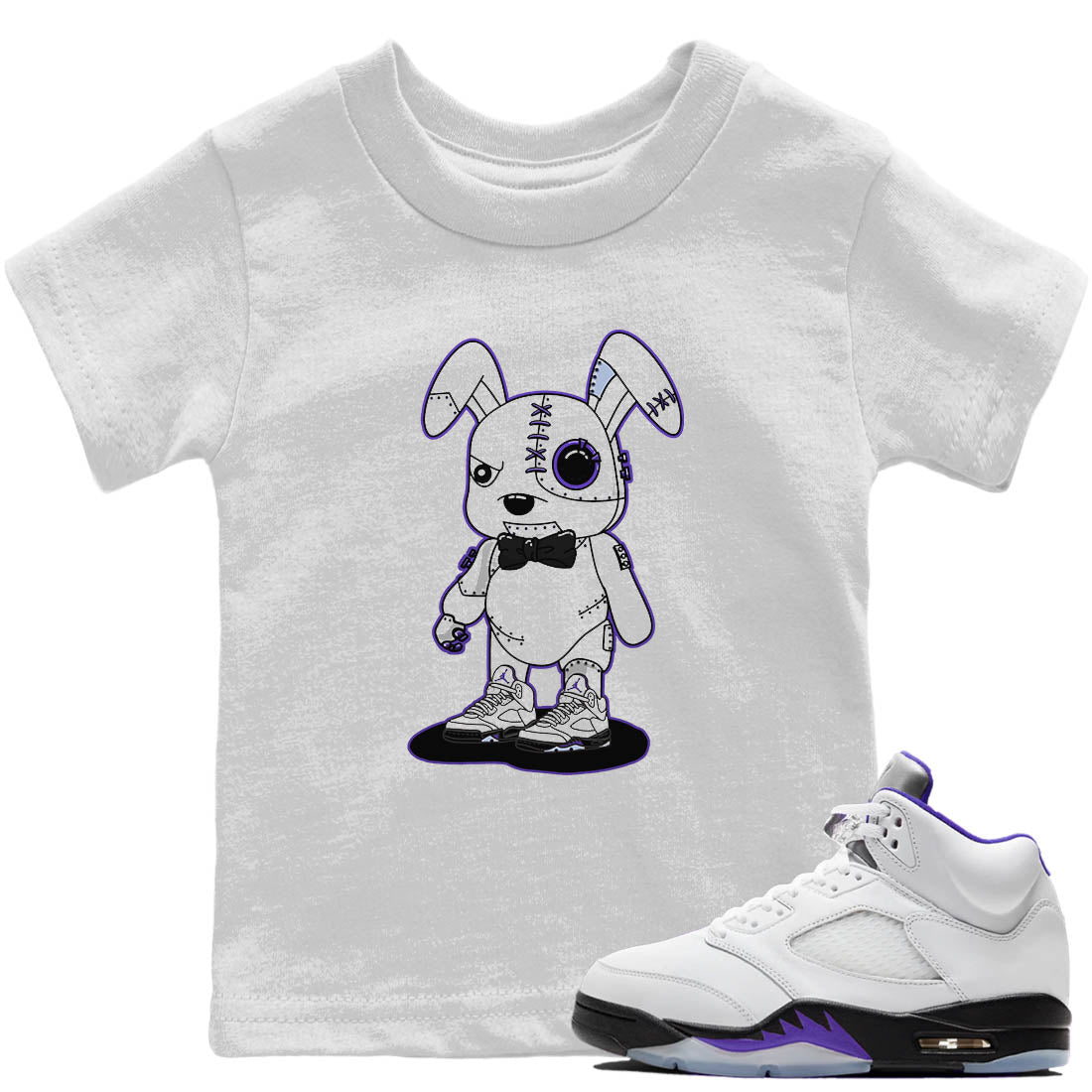 Jordan 5 Concord Sneaker Match Tees Cyborg Bunny Sneaker Tees Jordan 5 Concord Sneaker Release Tees Kids Shirts