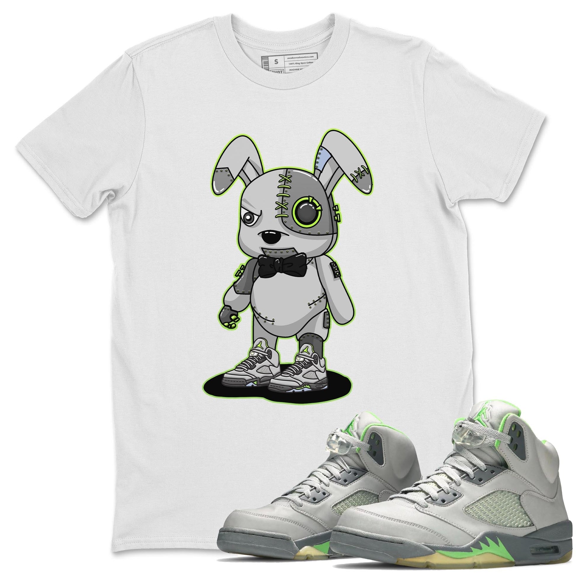 Jordan 5 Green Bean Sneaker Match Tees Cyborg Bunny Sneaker Tees Jordan 5 Green Bean Sneaker Release Tees Unisex Shirts