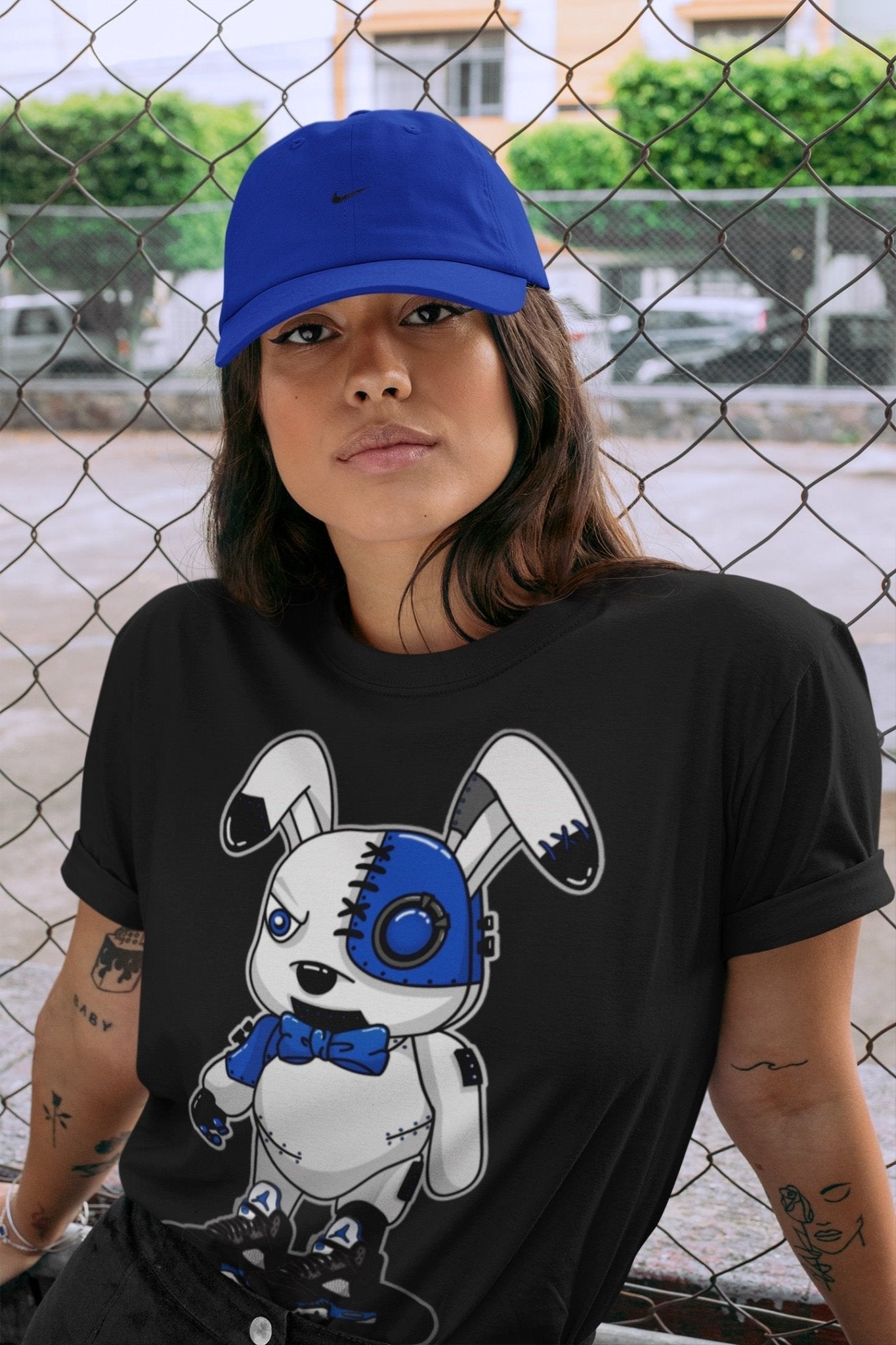 Jordan 5 Racer Blue Sneaker Match Tees Cyborg Bunny Sneaker Tees Jordan 5 Racer Blue Sneaker Release Tees Unisex Shirts
