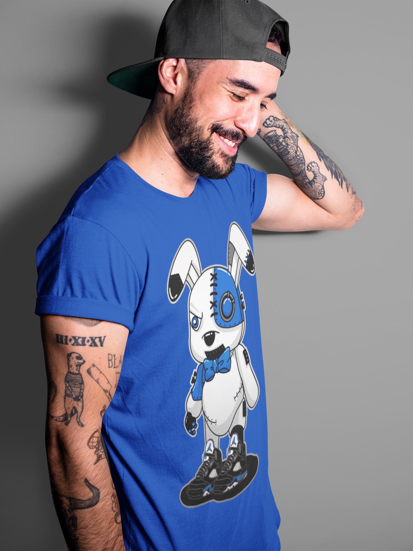 Jordan 5 Racer Blue Sneaker Match Tees Cyborg Bunny Sneaker Tees Jordan 5 Racer Blue Sneaker Release Tees Unisex Shirts