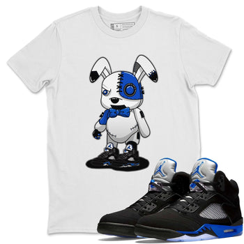 Jordan 5 Racer Blue Sneaker Match Tees Cyborg Bunny Sneaker Tees Jordan 5 Racer Blue Sneaker Release Tees Unisex Shirts