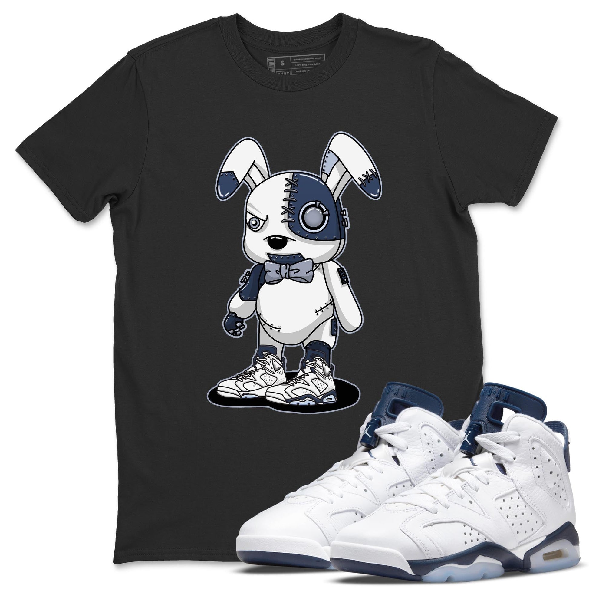 Jordan 6 Midnight Navy Sneaker Match Tees Cyborg Bunny Sneaker Tees Jordan 6 Midnight Navy Sneaker Release Tees Unisex Shirts
