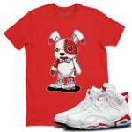 Jordan 6 Red Velvet Cookies Sneaker Match Tees Cyborg Bunny Sneaker Tees Jordan 6 Red Velvet Cookies Sneaker Release Tees Unisex Shirts