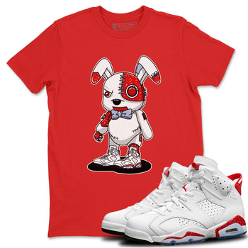 Jordan 6 Red Velvet Cookies Sneaker Match Tees Cyborg Bunny Sneaker Tees Jordan 6 Red Velvet Cookies Sneaker Release Tees Unisex Shirts