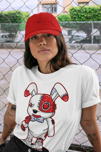 Jordan 6 Red Velvet Cookies Sneaker Match Tees Cyborg Bunny Sneaker Tees Jordan 6 Red Velvet Cookies Sneaker Release Tees Unisex Shirts