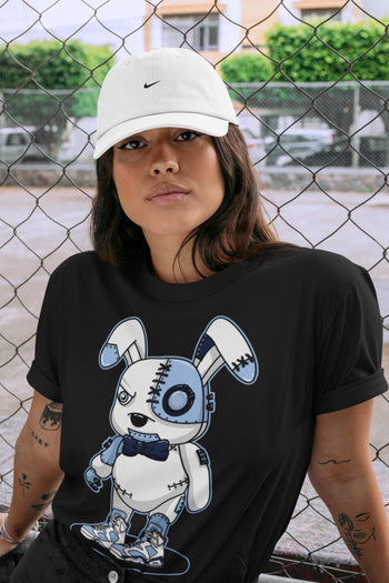 Jordan 6 UNC Sneaker Match Tees Cyborg Bunny Sneaker Tees Jordan 6 UNC Sneaker Release Tees Unisex Shirts