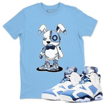 Jordan 6 UNC Sneaker Match Tees Cyborg Bunny Sneaker Tees Jordan 6 UNC Sneaker Release Tees Unisex Shirts