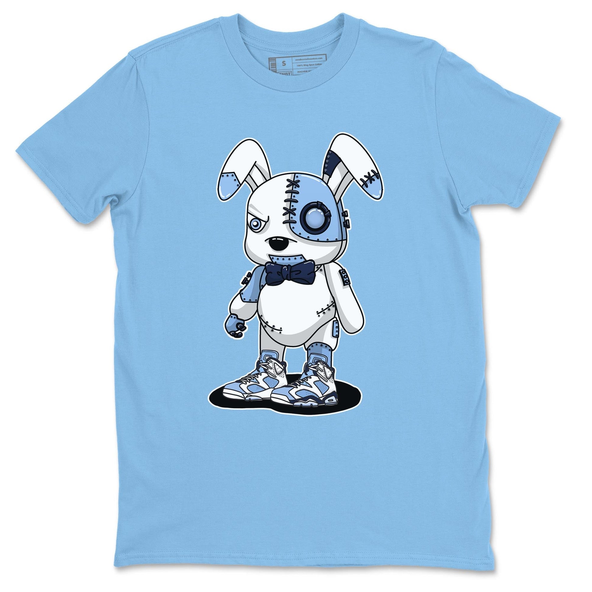 Jordan 6 UNC Sneaker Match Tees Cyborg Bunny Sneaker Tees Jordan 6 UNC Sneaker Release Tees Unisex Shirts