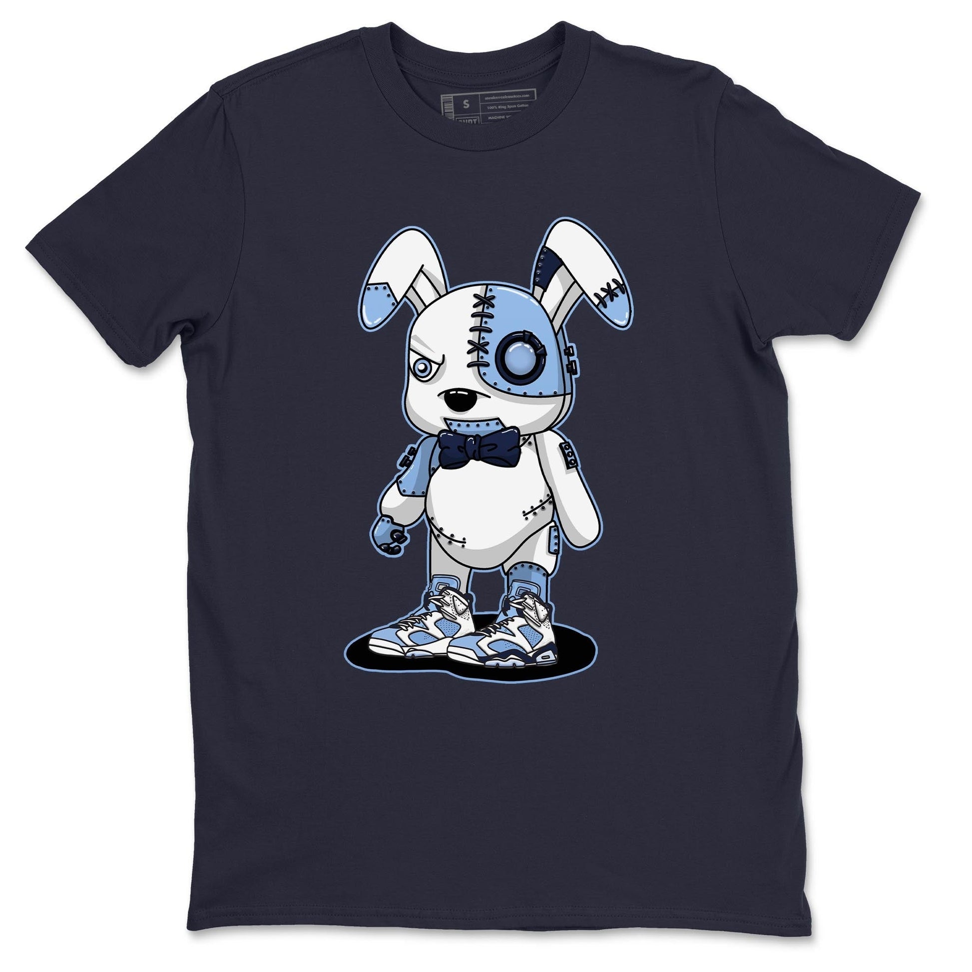 Jordan 6 UNC Sneaker Match Tees Cyborg Bunny Sneaker Tees Jordan 6 UNC Sneaker Release Tees Unisex Shirts
