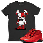 Jordan 9 Chile Red Sneaker Match Tees Cyborg Bunny Sneaker Tees Jordan 9 Chile Red Sneaker Release Tees Unisex Shirts