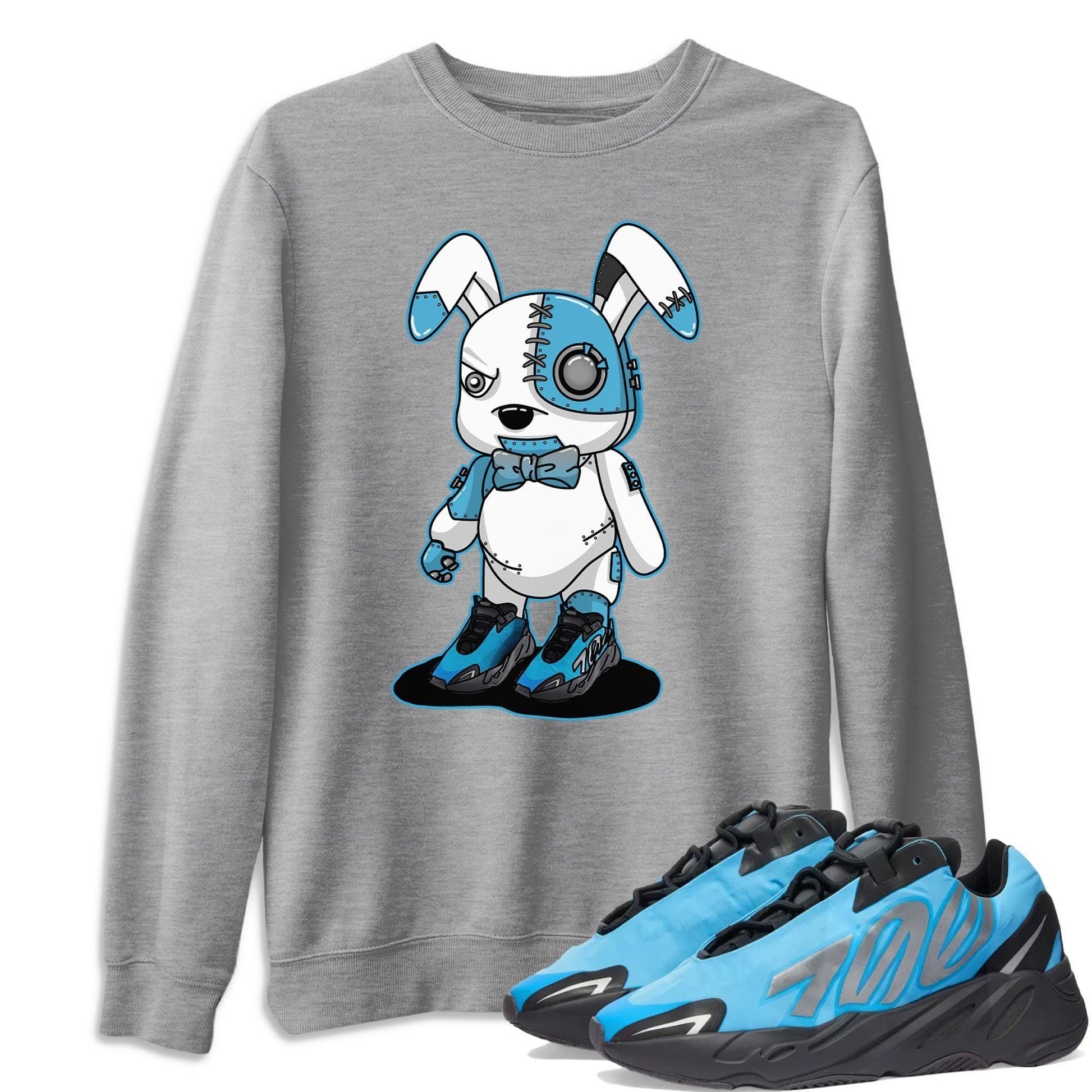 Yeezy 700 Bright Cyan Sneaker Match Tees Cyborg Bunny Sneaker Tees Yeezy 700 Bright Cyan Sneaker Release Tees Unisex Shirts