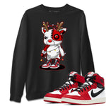 Jordan 1 AJKO Chicago Sneaker Match Tees Cyborg Reindeer Sneaker Tees Jordan 1 AJKO Chicago Sneaker Release Tees Unisex Shirts
